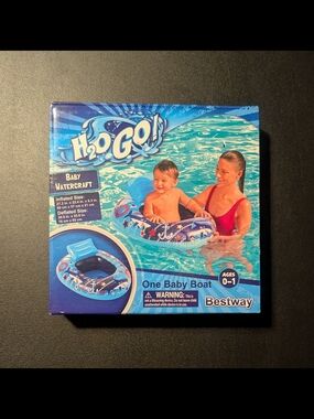 H2O GO! Baby Boat Inflatable - Blue Nautical Print